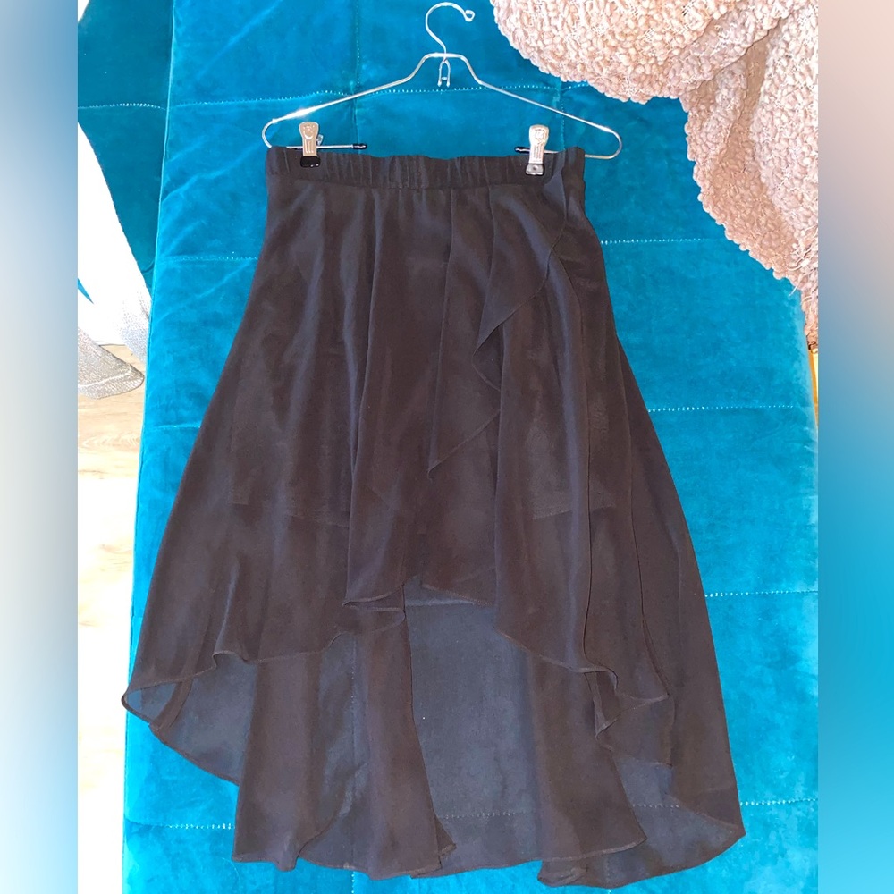 Black Bebe high-low skirt. Size Small. - Picture 6 of 6